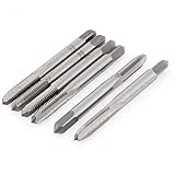 uxcell　機械プラグ・タップ　機械浴槽　3フルート　ラウンドシャンク　6mm切削直径　68mm長　6個入り