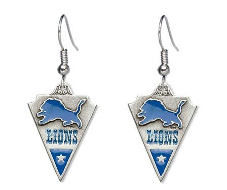 Detroit Lions Dangle Earrings - NFL Football Fan Shop Sports Team Merchandise