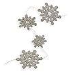 Wendy Addison Glass Beaded Vertical Chain of Glittery Snowflakes 824948