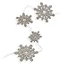 Wendy Addison Glass Beaded Vertical Chain of Glittery Snowflakes 824948