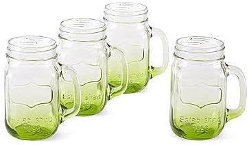 Circleware Yorkshire Set of 4 Ombré Mason Jar Mugs