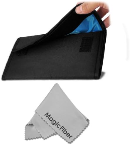 4 Pocket Filter Wallet Case for Round or Square Filters + Premium MagicFiber Microfiber Cleaning Cloth