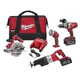 Factory-Reconditioned Milwaukee 0928-89 28-Volt Lithium Ion Cordless 4-Tool Combo Kit