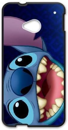 Durable Rubber Cases HTC One M7 Cell Phone Case Black Lilo &amp; &amp; Stitch Ohana Wlyare Protection Cover