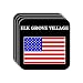 US Flag - Elk Grove Village, Illinois (IL)  Set of 4 Mini-Mousepad Coasters
