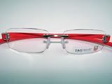 Tag Heuer - TAG Heuer TH7104 Col.003 Red Rimless Frame 55mm Eyeglasses