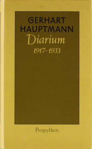 Propyl&auml;en Verlag Diarium 1917 bis 1933