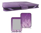 IMAGE OF Bundle Monster Barnes & Noble Nook Touch Genuine Leather Case Cover + Skin Art Decal + Screen Protector Combo
