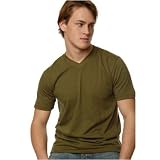 Mens Short Sleeve V-Neck Tee Fine Jersey Tee