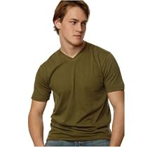 Men's Short Sleeve V-Neck Tee Fine Jersey Tee