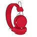 Vivitar VIV-1052-RED Foldable Dj Mixer Headphones, Red