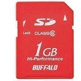 BUFFALO SDカード 高速モデル 1GB レッド RSDC-G1GC6/RD