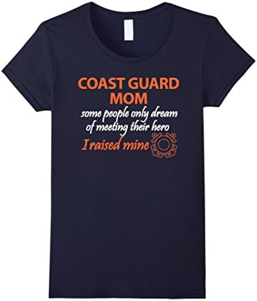 Women's Coast Guard Mom - I Raised My Hero XL Navy