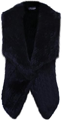 Yves Salomon Women's Rabbit Fur Gilet Noir US 8