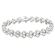 Sterling Silver .925 Hypoallergenic Nickel Free Colorless White Cubic Zirconia Tennis Bracelet