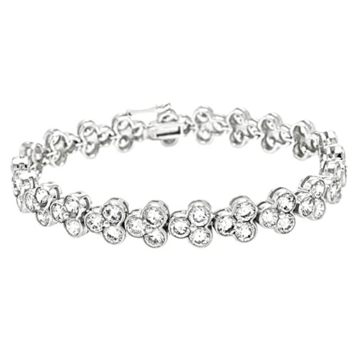 Sterling Silver .925 Hypoallergenic Nickel Free Colorless White Cubic Zirconia Tennis Bracelet Sterling Silver .925 Hypoallergenic Nickel Free Colorless White Cubic Zirconia Tennis Bracelet