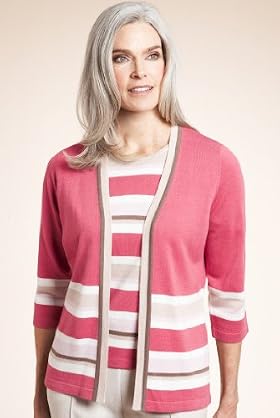 Classic Collection Twin Striped Cardigan