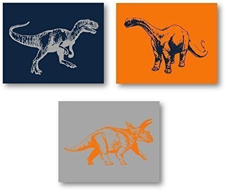 Dinosaur Art, Dinosaur Decor, Dinosaur Wall Art, Dinosaur Nursery Decor, Dinosaur Theme Art Prints, Dino Art, PRINTS ONLY. Frames or Mats are NOT Included. (NOT CANVAS)