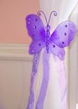 Nylon Butterfly Curtain Tieback - Purple Emily