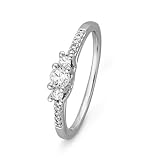10KT White Gold Round Diamond Promise Ring (1/3 cttw)