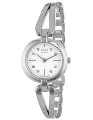 ESQ Movado Womens 07101442 Corbel Stainless Steel Case and Bracelet White Dial  Diamond Accents Watch