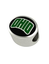 Ohio Bobcats *Premium Collection* Collegiate Bead Fits Most European Style Bracelets. High Quality Bead in Stock for Fast Shipping.