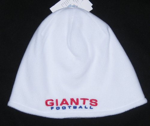 New York Giants NFL Reebok White Cuffless Fleece Beanie Hat