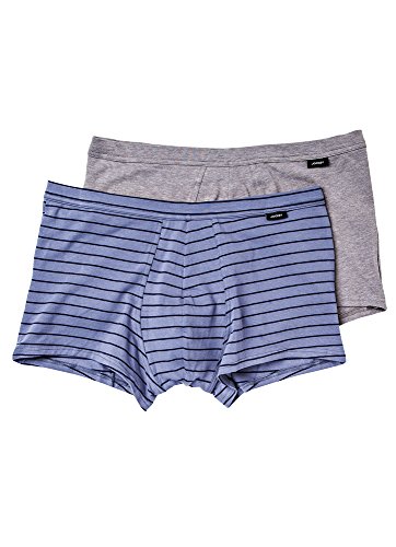 Jockey Men's Underwear Low-Rise Cotton Stretch Trunk - 2 Pack, grey heather/luke stripe, M