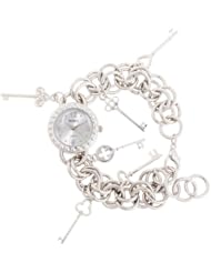 XOXO Womens XO7029 Silver Dial Silver-tone Charm Watch