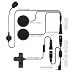 GSI Super Quality Two-Way Radio Headset Kit for Half-Face Motorcycle Helmets - Noise Cancellation In-Helmet Dual-Sided Earphones with Boom Microphone - Handlebar PTT (Push-To-Talk) Control Button - Compatible with Motorola, Icom, Uniden, Kenwood and All Standard 2-Way Radios