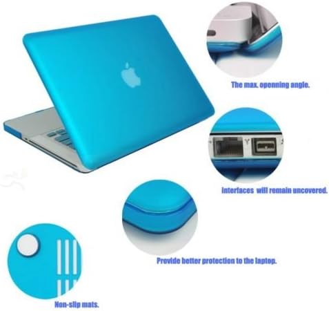 UC - Macbook Air 13-inch Light Blue Rubberized Hard Case for Macbook Air 13.3" (A1466 & A1369) (Newest Version) Shell Cover