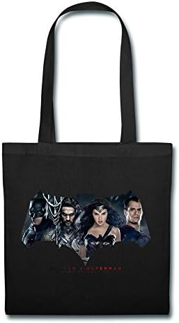 Superhero Movie Batman V Superman Dawn Of Justice Logo Canvas Cotton Tote Bag Shoulder Bag Black