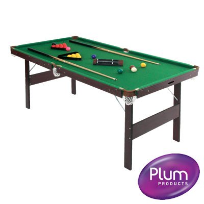 Childrens Toyshop  Toys : Plum Products 6ft folding legs Snooker & Pool Table with all accessories