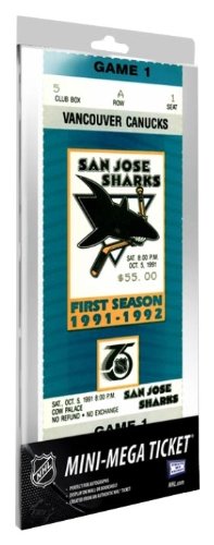 NHL San Jose Sharks First Game Mini-Mega Ticket