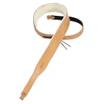 Levy's Leathers PMB42-NAT 2-inch Carving Leather Banjo Strap with Sheepskin Lining,Natural