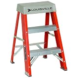 Louisville Ladder FS1502 300-Pound Duty Rating Fiberglass Platform Ladder, 2-Foot