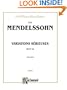 Mendelssohn Variations Serieuses, Op.54" (Kalmus Edition)