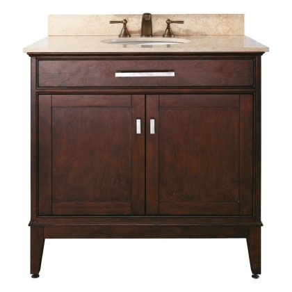 Avanity MADISON-V36-LE Madison 36" Vanity Cabinet Only, Light Espresso