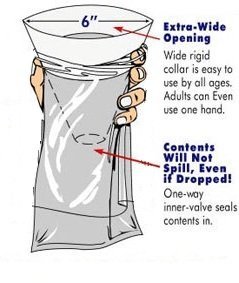 Disposable Emesis Bag, Airsickness Bag, Urine Bag, Vomit Bag, Barf Bag, Convenience Bag, (Pack of 12)