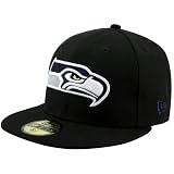 NFL Seattle Seahawks Black and Team Color 59Fifty Fitted Cap, Black/Black, 7 1/2 at Amazon.com