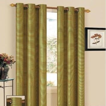 Duck River Textile Expressions 40-Inch by 84-Inch Grommet Panel Olive