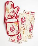 Martha Stewart Collection Pecking Order Kitchen Towels, Set of 3