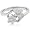 Butterfly Engagement CZ Silver Ring - size 8