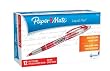 Paper Mate Liquid Flair Medium Tip Felt Porous Pens, 12 Red Pens (21002BH)