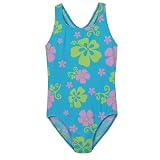 Girls' Circo  Hula Floral 1-pc. Swimsuit - Aqua