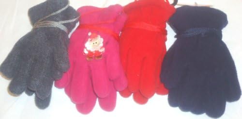 Set of Four Pairs of Finest Mongolian Fleece Gloves for Ages 3-12 Months