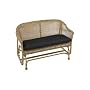 Wicker Settee Cushion 2.5"hx41"wx18"d Black Sunbrella