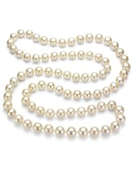 11-12mm White Round Cultured Freshwater High Luster Pearl Endless Necklace 36".
