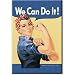 (2x3) Rosie the Riveter We Can Do It Retro Vintage Locker Refrigerator Magnet