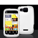 White Rubberized Snap-On Hard Skin Case Cover for Motorola Citrus WX445 Pho ....
